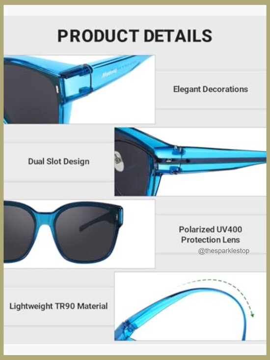 Large Polarized Fit Over Glasses Sunglasses Oversized Square Shades